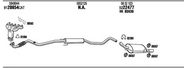 FONOS OPH14912 Exhaust System